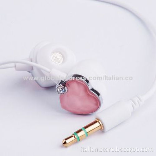 Stereo In-ear Earphones with Crystal for Young, Suitable for iPhone